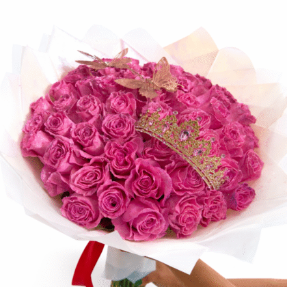 Pink in Glitter (50 Roses)