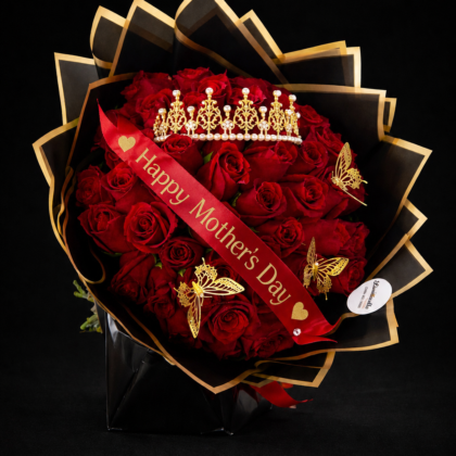 Red Bouquet for Mom (50 roses)